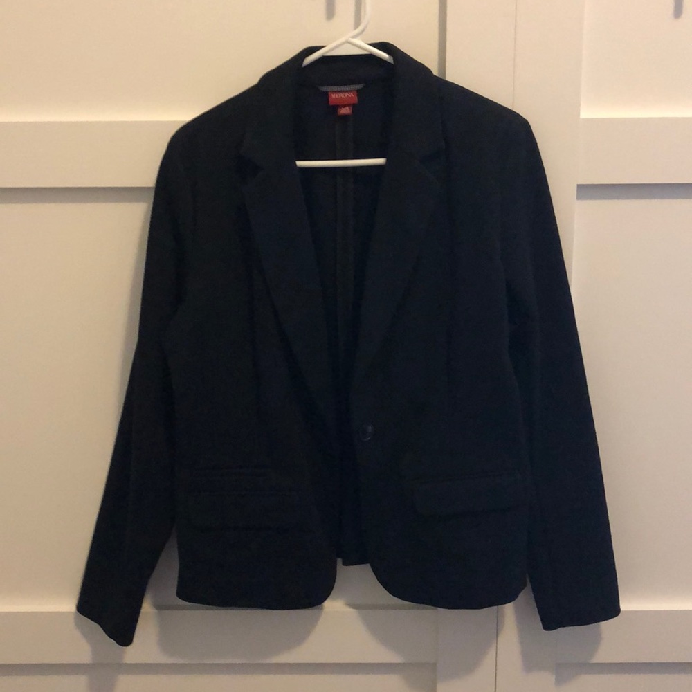 Black cotton suit jacket